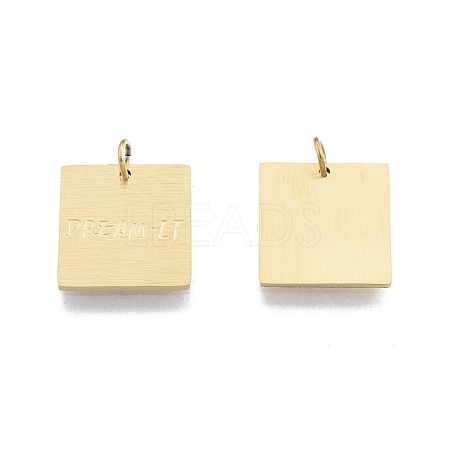 Ion Plating(IP) 304 Stainless Steel Charms STAS-T060-30G-1