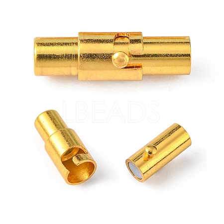 Brass Locking Tube Magnetic Clasps X-MC079-G-1