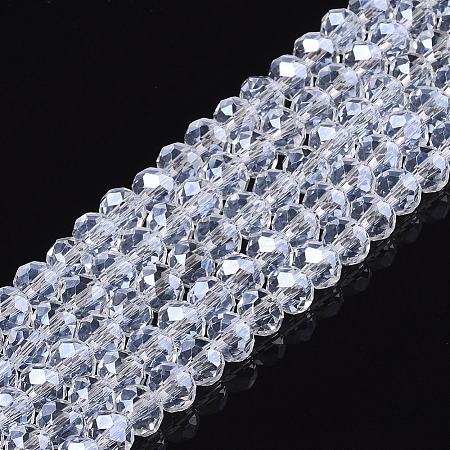 Electroplate Glass Beads Strands EGLA-A034-T4mm-A08-1