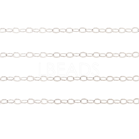 Brass Flat Oval Cable Chains CHC-CJ0001-01-RS-1