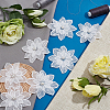 Gorgecraft 20Pcs 3D Flower Polyester Lace Computerized Embroidery Ornament Accessories DIY-GF0006-07-7