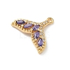 Brass Micro Pave Cubic Zirconia Pendants KK-Z136-45G-03-2