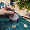 Flat Round Iron Block Jewelry Making Bench Tool Mini Forming Metalworking TOOL-WH0136-185D-3