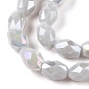 Opaque Solid Color Electroplate Glass Beads Strands EGLA-N013-P4mm-B05-3