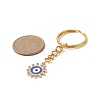 Evil Eye Enamel Rhinestone Keychain KEYC-JKC00464-4