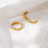 304 Stainless Steel Huggie Hoop Earrings QV2098-1-3