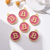 Golden Plated Alloy Enamel Charms X-ENAM-S118-08B-5