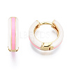Brass Huggie Hoop Earrings EJEW-S209-07-3