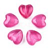 Transparent Spray Painted Glass Beads GLAA-N035-030-C08-1