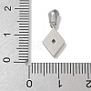 Ion Plating(IP) 304 Stainless Steel Micro Pave Cubic Zirconia Pendants STAS-Z107-06P-07-3