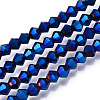 Electroplate Glass Bead Strands X-EGLA-R094-4mm-03-1