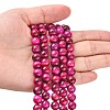 Natural Rose Tiger Eye Beads Strands G-G099-8mm-3-5