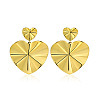 Alloy Heart Stud Dangle Earrings for Women WG8C281-01-5