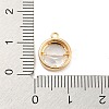 Brass Pave Clear Cubic Zirconia  Charms KK-Q801-02G-3