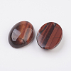 Natural Dyed & Heated Red Tiger Eye Flat Back Cabochons X-G-G741-30x40mm-13-2