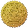 Plastic Self Adhesive Gold Foil Embossed Stickers DIY-WH0211-121-1