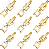 SUNNYCLUE 9Pcs Brass Fold Over Clasps KK-SC0004-06G-1