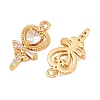 Brass Micro Pave Cubic Zirconia Pendants CU-CBA7392-10G-01-2