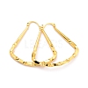 Textured Triangle Hoop Earrings for Girl Women KK-C224-02G-1
