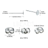 100Pcs 304 Stainless Steel Stud Earring Findings STAS-YW0001-43F-5