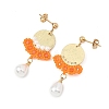Brass Glass Seed Bead Chandelier Earrings EJEW-MZ00762-5