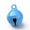 Baking Paint Brass Bell Pendants KK-WH0044-35F-3