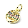 Brass Micro Pave Cubic Zirconia Pendants KK-H475-15G-03-2