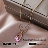 Vintage Retro 304 Stainless Steel Enamel Nuggets Pendant Necklaces for Women TT8983-3-1