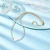 Glass Beads with Shell Heart  Necklaces NJEW-JN04681-03-2