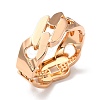 Curb Chain Shape Alloy Cuff Bangles BJEW-B049-01G-3