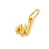 925 Sterling Silver Letter Charms with Jump Rings STER-R008-01G-W-1