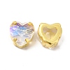 Moonlight Effect Heart Sew on Rhinestone GLAA-P055-05B-G04-2