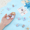 20Pcs 10 Styles Resin Hippo Figurines Ornaments DJEW-GA0001-94-3
