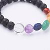 Adjustable Gemstone Stretch Bracelets BJEW-P186-E01-2