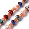 Handmade Evil Eye Lampwork Beads Strands LAMP-S069-01A-07-1