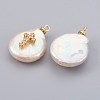 Natural Cultured Freshwater Pearl Pendants PEAR-F008-19G-2