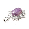 Natural Amethyst Pendants G-B033-03P-24-4