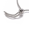 Non-Tarnish 304 Stainless Steel Slider Bracelets Bracelet/Bolo Bracelets Making STAS-F222-030-2