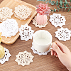 Fingerinspire 30Pcs 2 Colors Flower Handmade Crochet Cotton Lace Ornament Accessories AJEW-FG0003-74-3