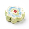 Handmade Porcelain Flower Beads Strands PORC-J008-04C-5
