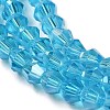 Transparent Electroplate Glass Beads Strands EGLA-A039-T3mm-B19-3