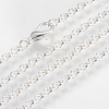 Iron Rolo Chains Necklace Making X-MAK-R015-45cm-S-1