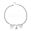 304 Stainless Steel Curb Necklaces NJEW-TA00145-4