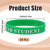 Word Star Student Silicone Cord Bracelet Wristband BJEW-WH0018-49D-2