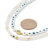 2Pcs 2 Style Natural White Jade & Lampwork Evil Eye Beaded Necklaces Set NJEW-JN04172-5