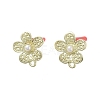 Rack Plating Golden Alloy with ABS Pearl Stud Earring Findings EJEW-B036-03G-16-1