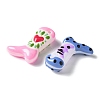 Painted Glass Beads Enamel Beads X1-BLOW-D300-01A-2