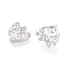 Brass Micro Pave Cubic Zirconia Pendants KK-T071-45P-2