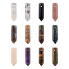 Cheriswelry 12Pcs 12 Style Natural Gemstone Pointed Pendants G-CW0001-06-9