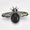 Synthetic Blue Goldstone Brooches/Pendants G-S353-08A-2